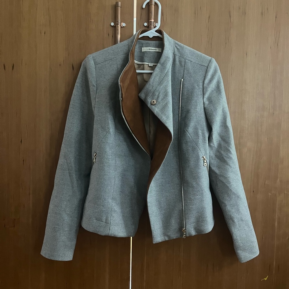 J Brand, RTW, lightweight tweed Moto jacket